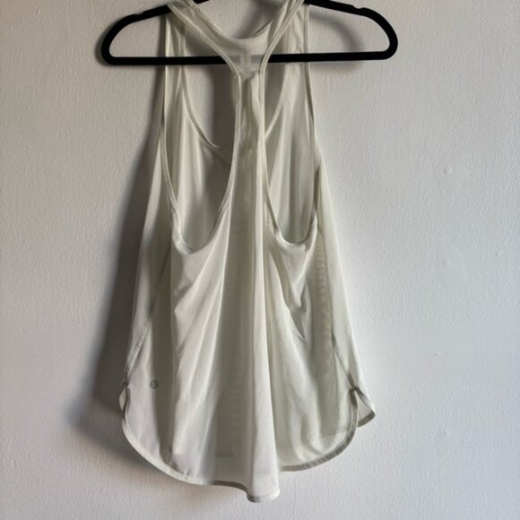 Lululemon Sz 8 White Mesh Racer Back Athletic Tank Top - Picture 6 of 7